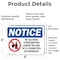 Signmission No Alcohol Consumption Sign With Symbol, 5 in W x Rectangle, Vinyl Decal OS-2PACK-NS-D-35-L-15999 - alternate 5
